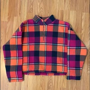 Plaid cropped sweater